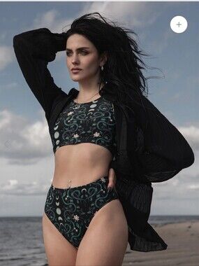 New Disturbia snake, moons and blackberries swim bottoms - Size 14 US